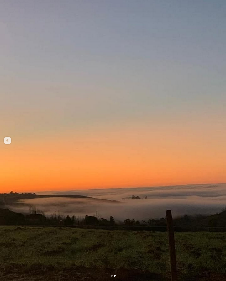 Misty sunrise over the valley